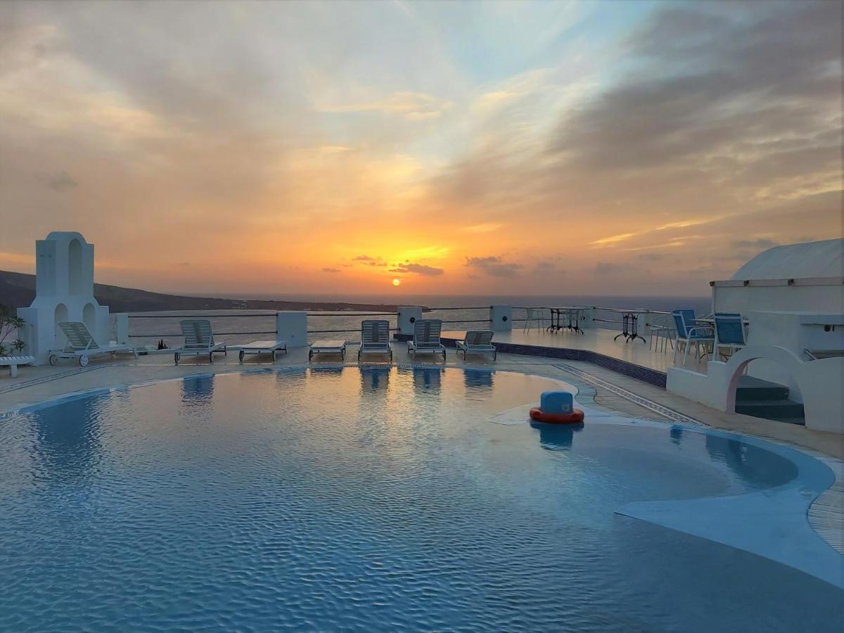 Ether Sunset Oia Bagian luar foto